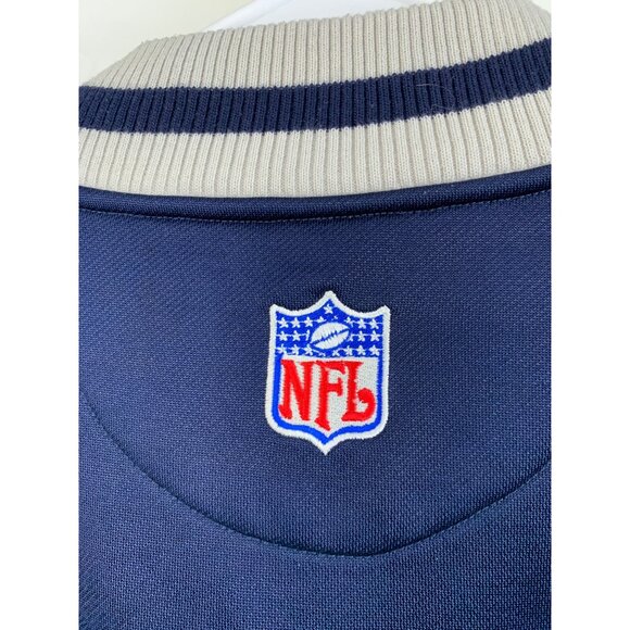 Mens Reebok NFL Team Apparel New England Patriots Jacket M Blue Track Fleece - Picture 7 of 10